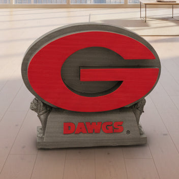 UGA Dawgs Table Top Centerpiece Sculpture