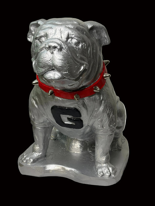 Chrome Finish Georgia Bulldogs Cast Stone Mascot Sculpture