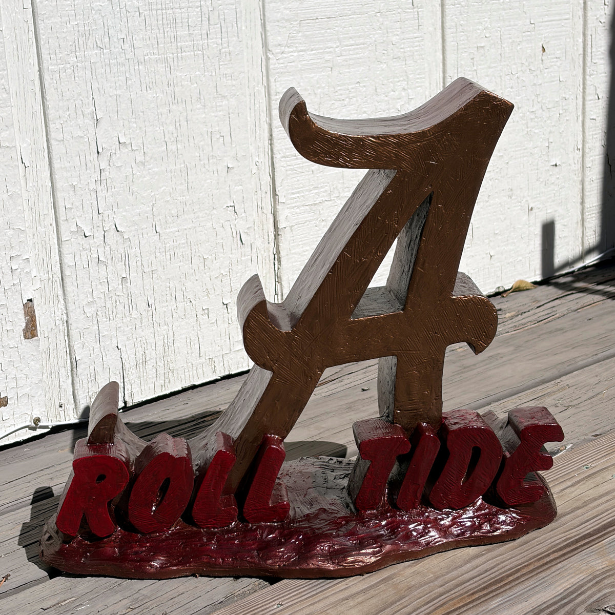 alabama crimson tide cement porch statue

