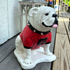 UGA Georgia Bulldog Mascot Stone Statue for Garden, Yard, Home Decor and Porch.