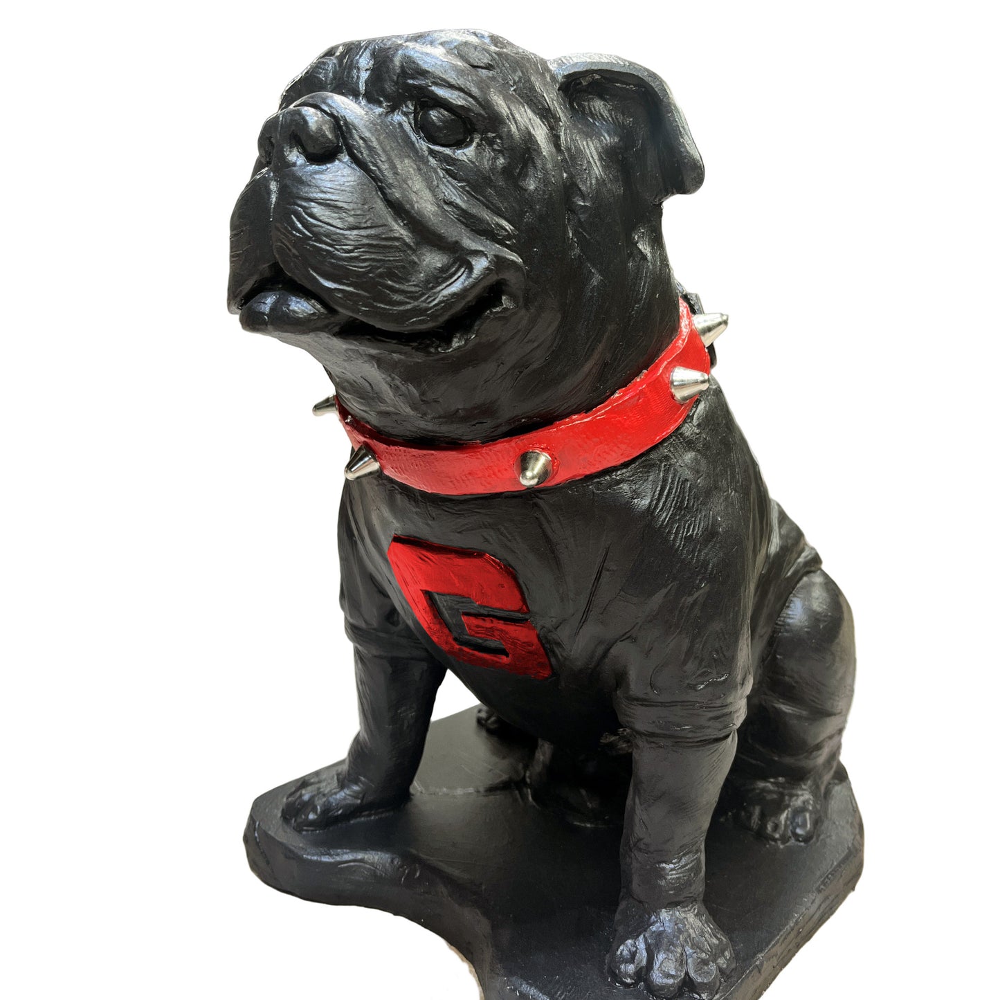 Cast Iron metal coating, Georgia Bulldogs Mascot Stone Sculpture for Garden, Yard, Home Decor and Porch.