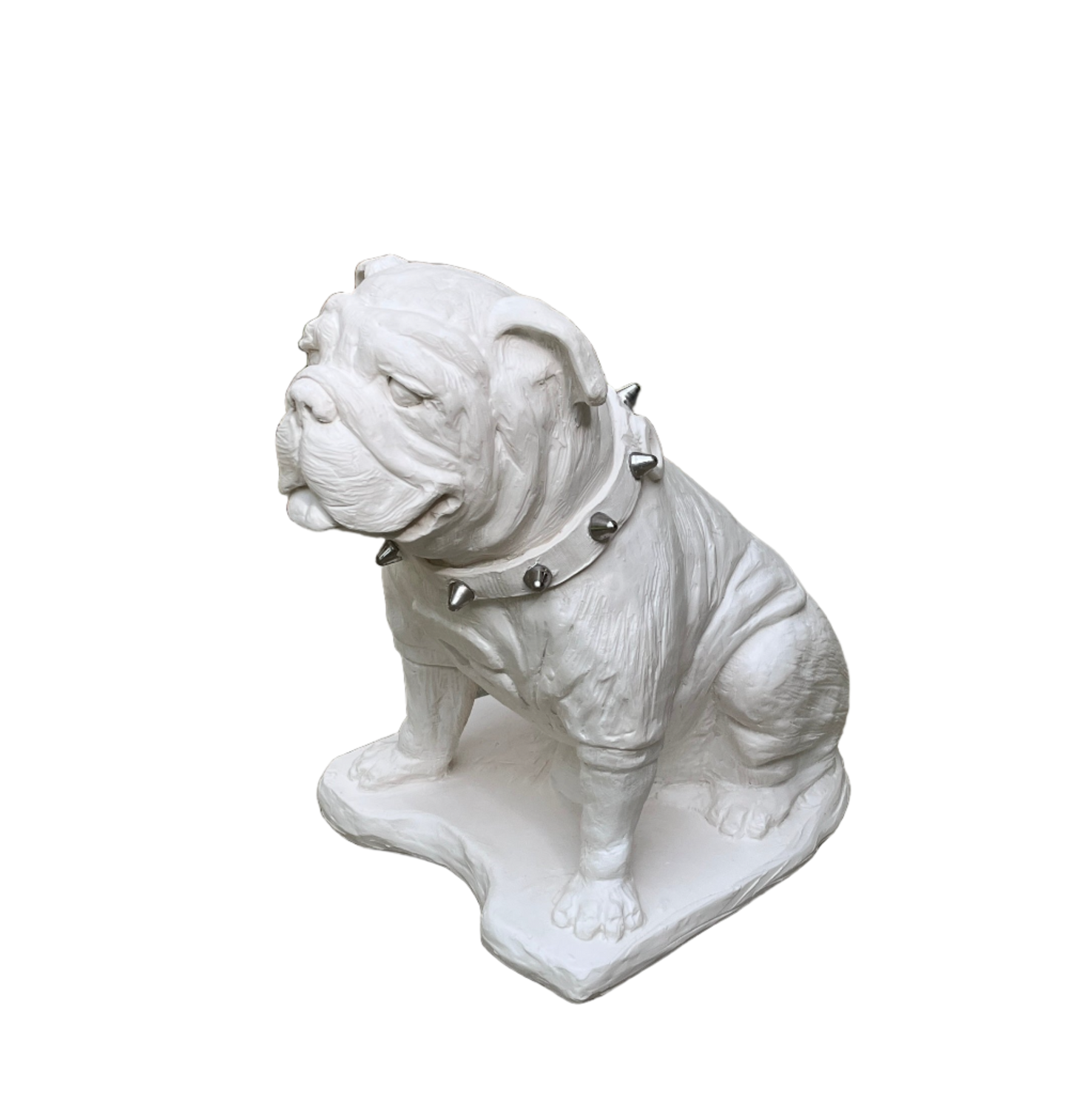 Georgia Bulldogs UGA Mascot White Stone Statue - Natural
