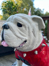 UGA Georgia Bulldog Mascot Stone Statue for Garden, Yard, Home Decor and Porch.