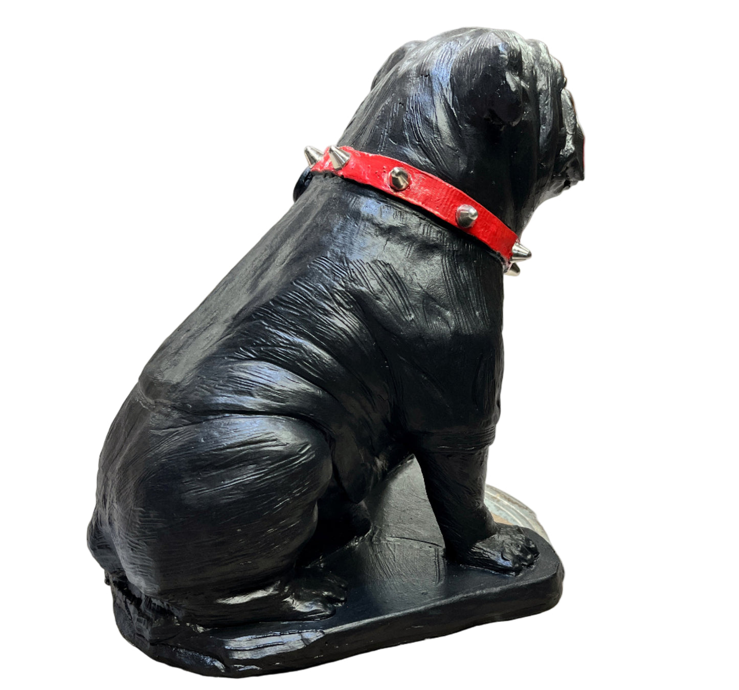 Cast Iron metal coating, Georgia Bulldogs Mascot Stone Sculpture for Garden, Yard, Home Decor and Porch.
