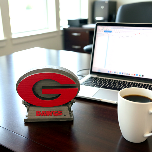 UGA Dawgs Table Top Centerpiece Sculpture