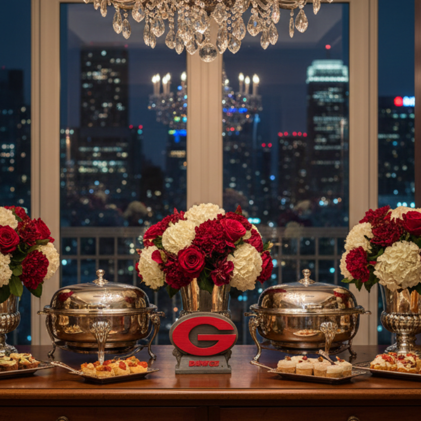 UGA Dawgs Table Top Centerpiece Sculpture