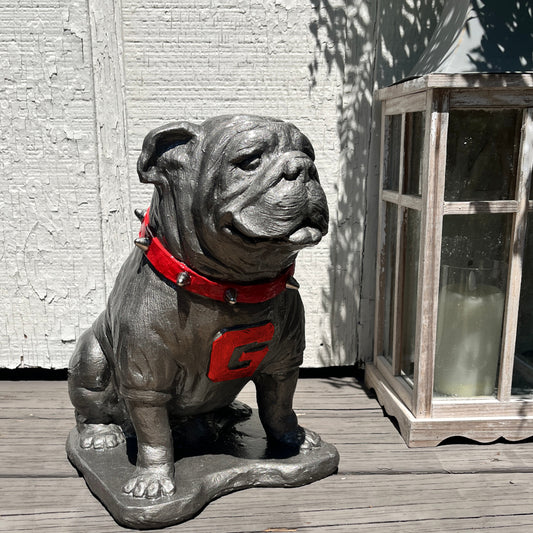Pewter metal coating, Georgia Bulldogs Mascot Stone Sculpture