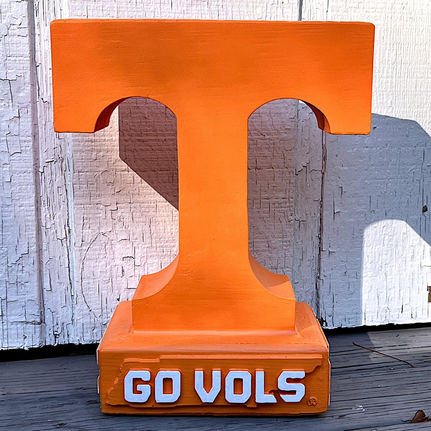 Tennessee Volunteers Power T Stone Statue for Garden, Patio, and Porch