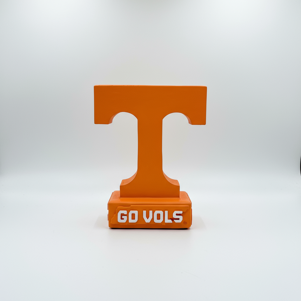 Tennessee Volunteers Power T Stone Statue for Garden, Patio, and Porch