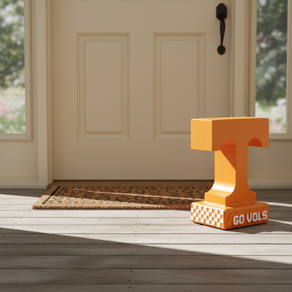 Tennessee Volunteers Power T Stone Statue for Garden, Patio, and Porch