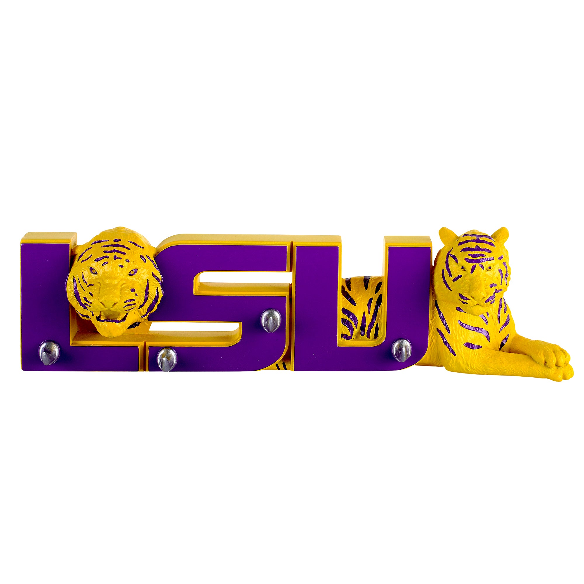 Mygamedaystore LSU Tigers Keychain Lucite Dot Pattern